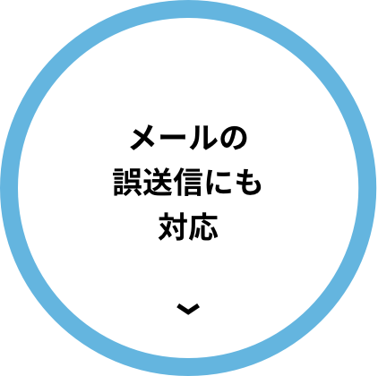 メールの誤送信にも対応